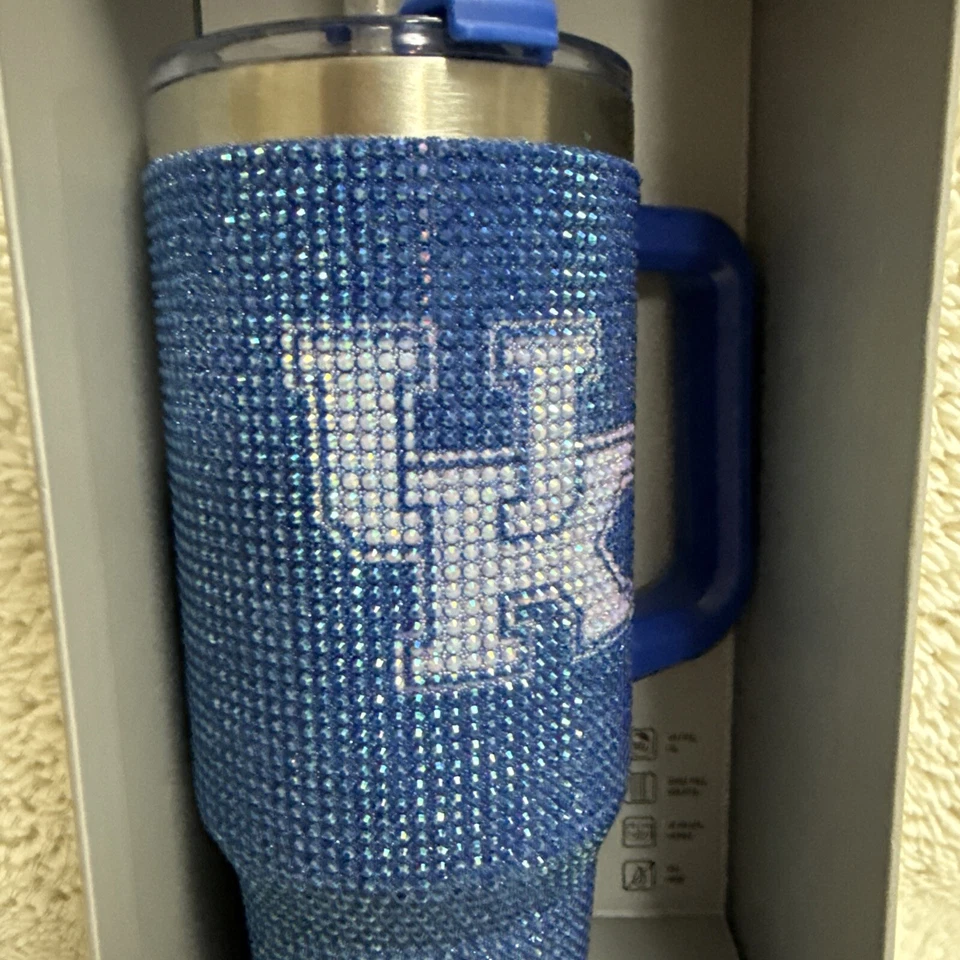 Vaso Colosal Bling Deslumbrante Oficial Universidad de Kentucky Reino Unido 46oz Foto 2 de 4