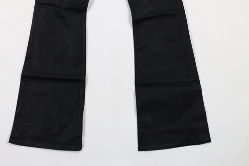 NOS Vtg Y2K Von Dutch Women 25 Spell Out Wide Leg Flared Stretch Jeans Black USA - Picture 10 of 12