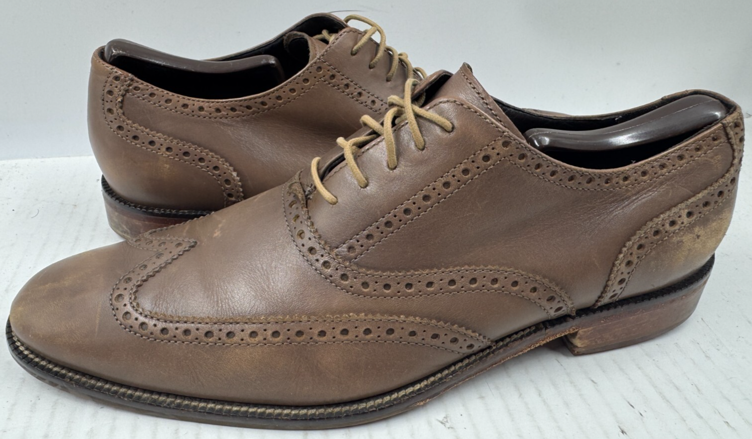 SAOLA Scarpe eleganti uomo Cole Haan 12 Oxford marroni punta tonda punta alare C11564