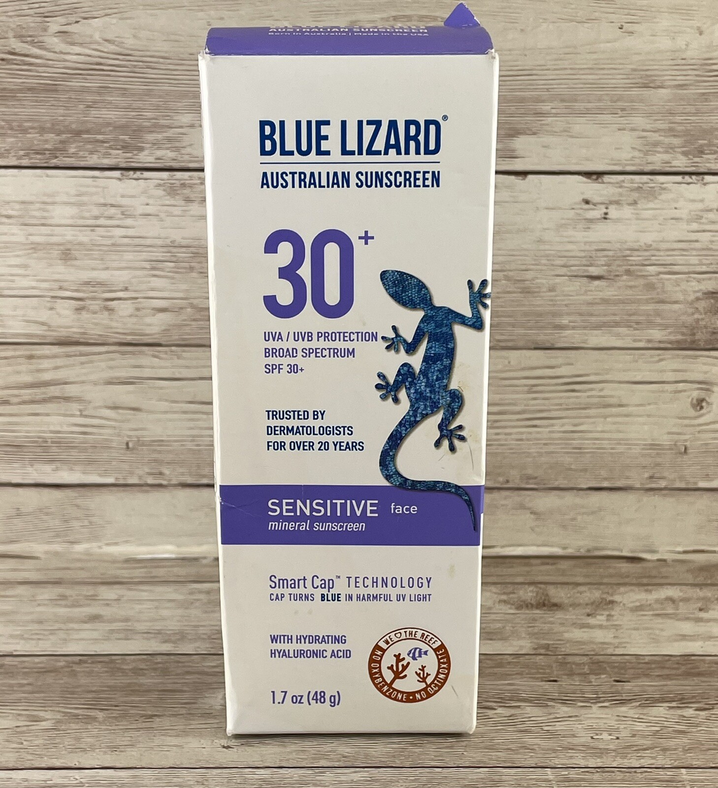 blue lizard sensitive face sunscreen