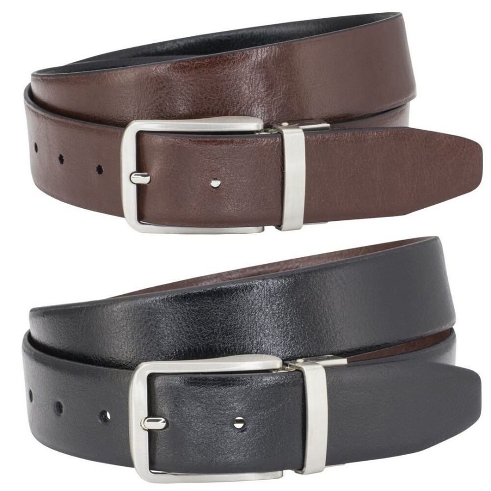 Lindenmann Belt Leather Reversible Black Brown 1002244