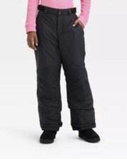 Kids' Solid Snow Pants - All in Motion Black Size M