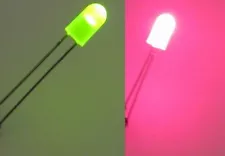 5 X Liteon Dual Color Red / Green LED - 5mm - 2 Leads - Diffused Lens 5 mm