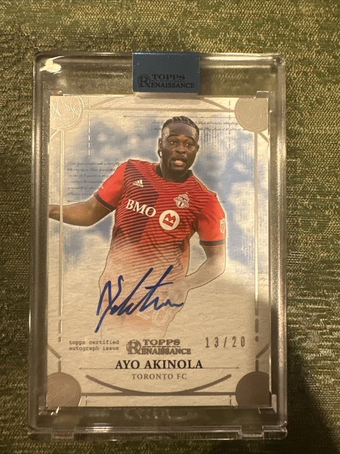 2022 Topps MLS Renaissance Ayo Akinola Silver  Engravements Auto  13/20 & 14/20