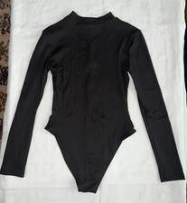 Shein Women s Black long sleeve Bodysuit Unitard Sz S