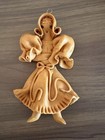 Salt Dough European Peasant Woman & 5" Floral Wreath 1970-80 — photo 9