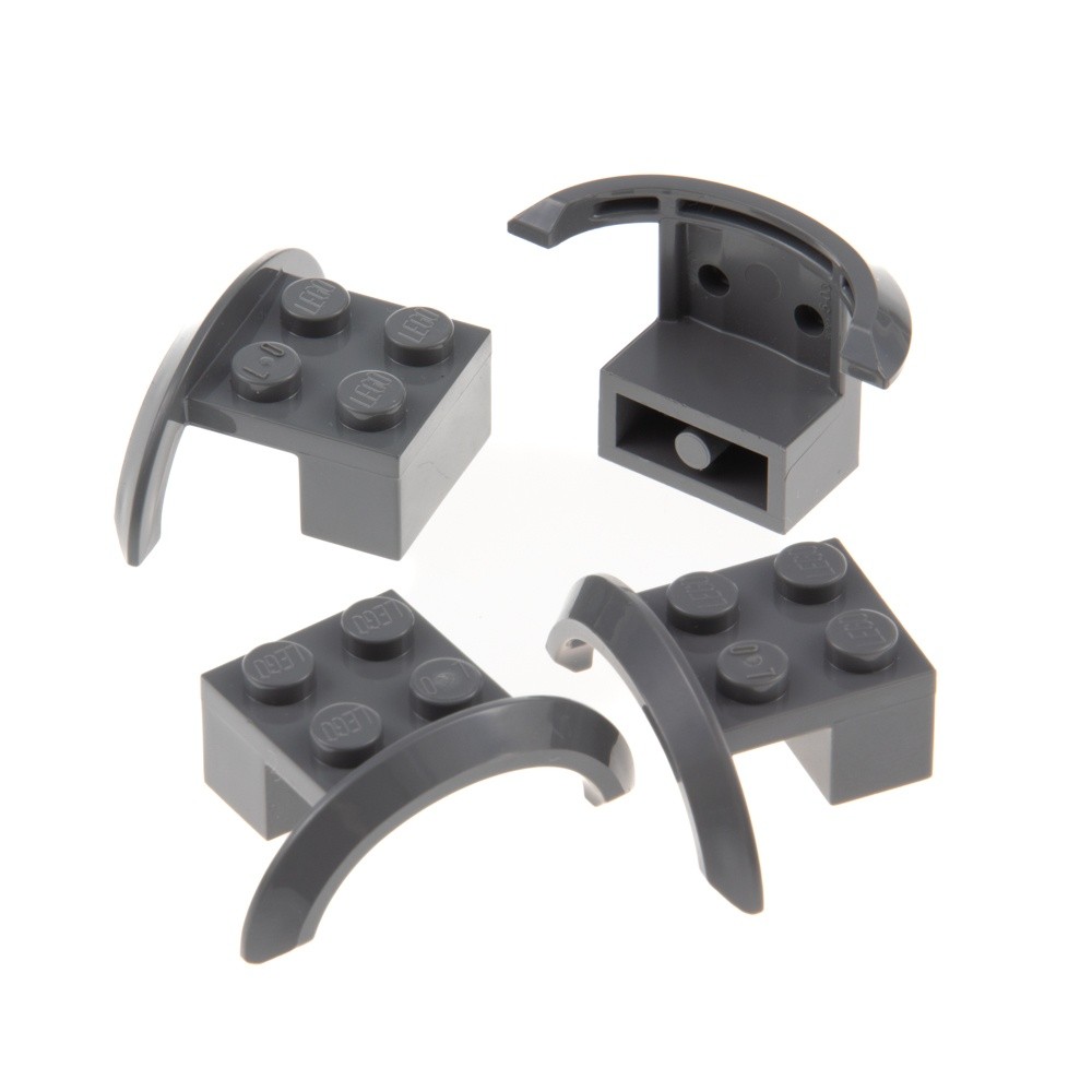 4x Lego Wheel Arch 4x2 1/2 x1 New-Dark Gray Fender Mudguard Wheel 98282
