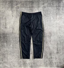 Vintage Nike Navy Nylon Track Pants Swoosh Sweatpants Rare Hype Y2K Drill size M