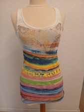 Schönes Rich & Royal T Shirt Gr M 38 mit Perlen Top NP 89€ Baumwolle Weiß Bunt