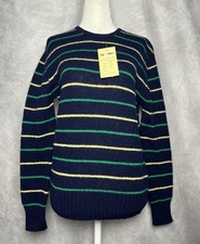 Vintage 1970s NEW Old Stock The Piper Hampshire Imports Striped Wool Sweater Tag