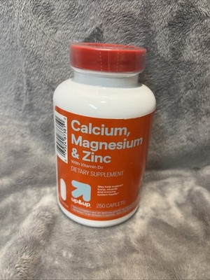 Up & Up Calcium, Magnesium, & Zinc w/Vit D3  250 Caplets Exp 10/27