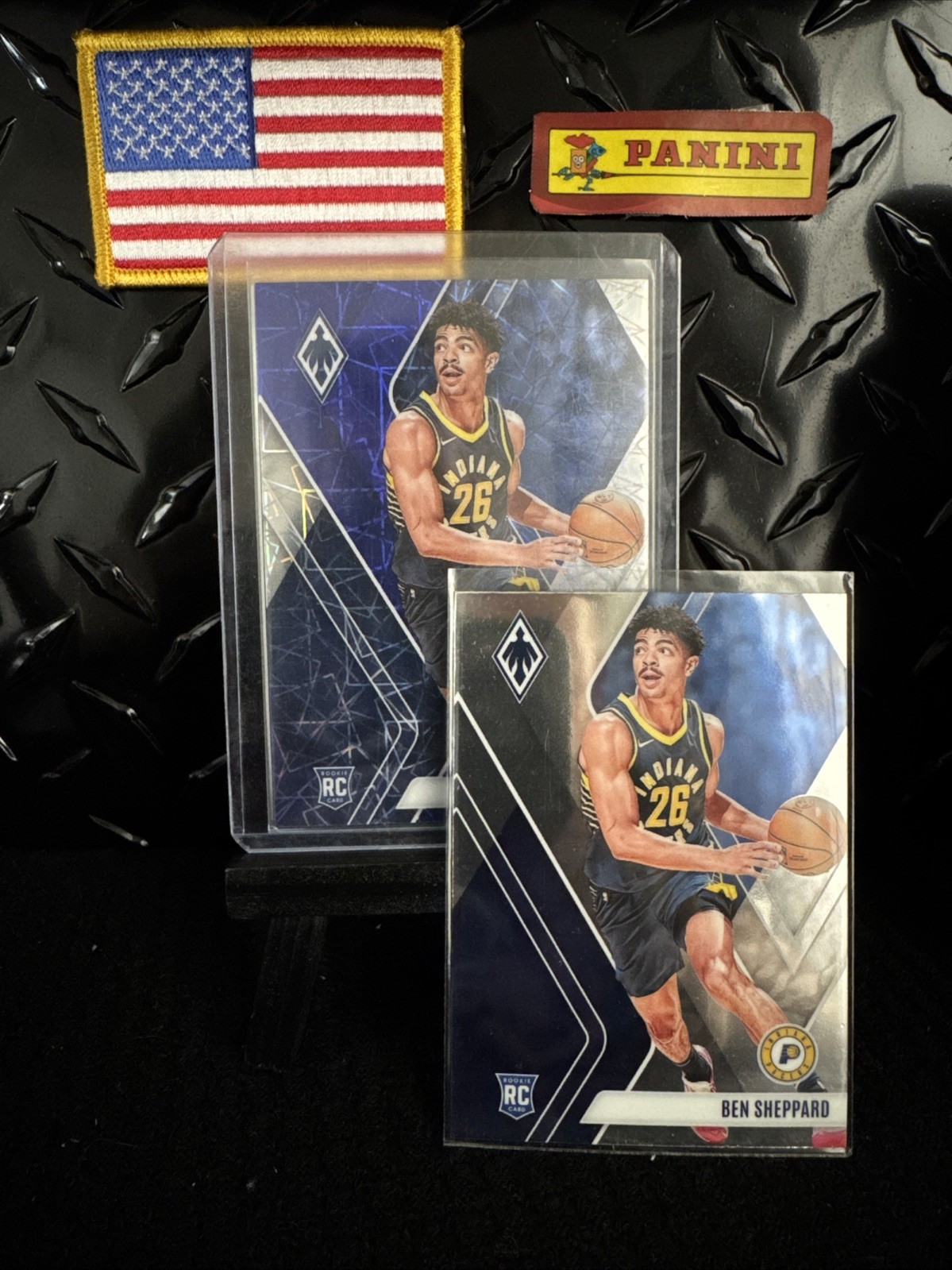 2023-24 Panini Phoenix Rookies Ben Sheppard #253 Blue Lazer Phoenix /275 (RC)