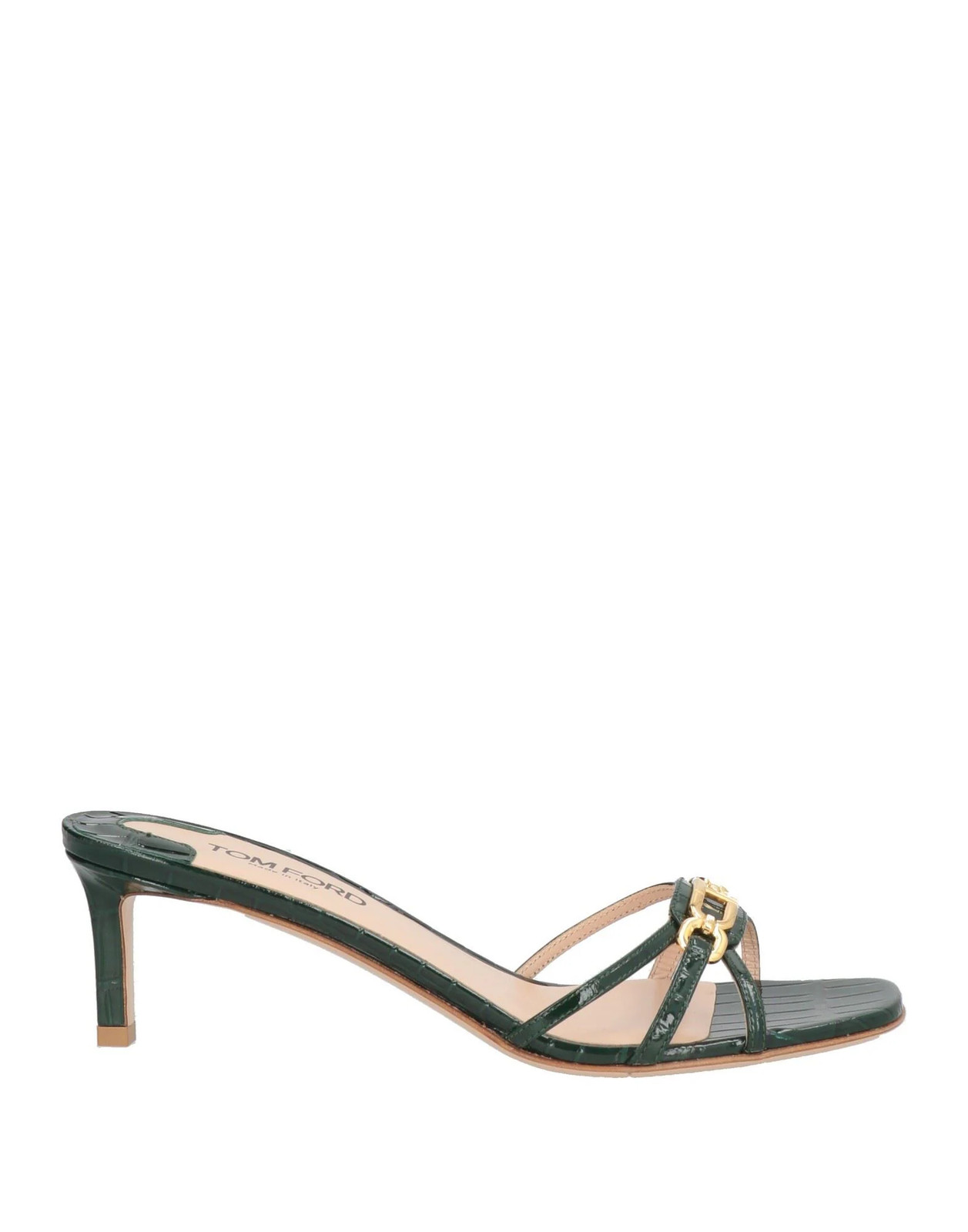 Tom Ford - Women - Leather Sandals - Dark green 204590₽
