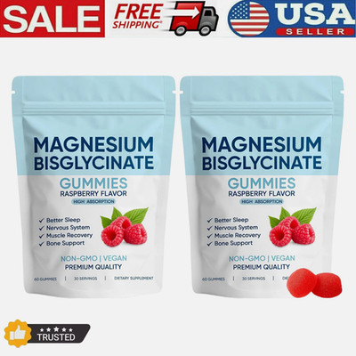 Magnesium Bisglycinate Gummies High Absorption Chewable Supplement,Relax Muscle