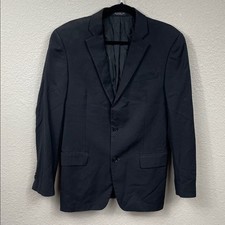 John Varvatos Black Wool Suit Jacket Blazer 2 Button Classic Business Sz 38R