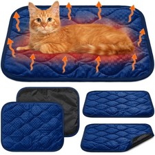 4 Pack Self Warming Cat Mat Self Heating Cat Pad Warm Thermal Pet Bed Washabl...