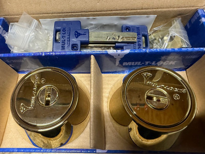 Mul-T-Lock Hercular Deadbolt Double Cylinder Bright Brass (206SP-HD2-05-D)