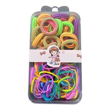 Kids Hair Accessories Set Neon Elastic Rubber Bands Hair Ties Gift Box 2-in-1