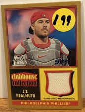2025 Topps Heritage - Clubhouse Collection Relic J.T. Realmuto #CCR-JRE Gold /99