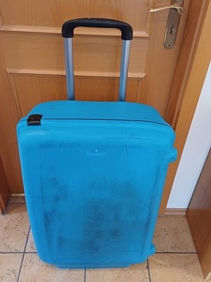 Samsonite XL Hartschalenkoffer 80 cm blau / türkis 2 Rollen Reisekoffer