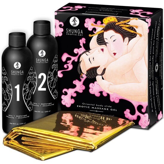 Gel massage corps à corps Shunga contre la routine du couple
