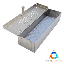Small Stainless Steel Endoscopy Scope Case with Hinged Lid and Liner 10 x 3 x 2