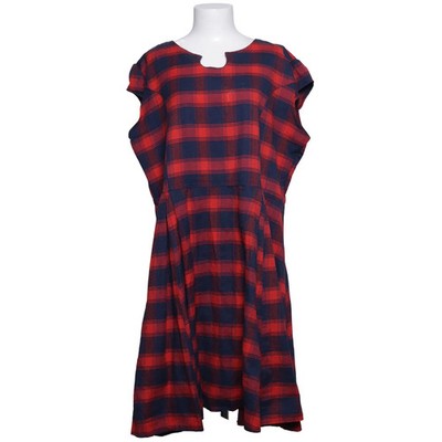 Kleid, Größe: XL/XXL, Rot/Blau, Karo, Flanell, Damen #njF