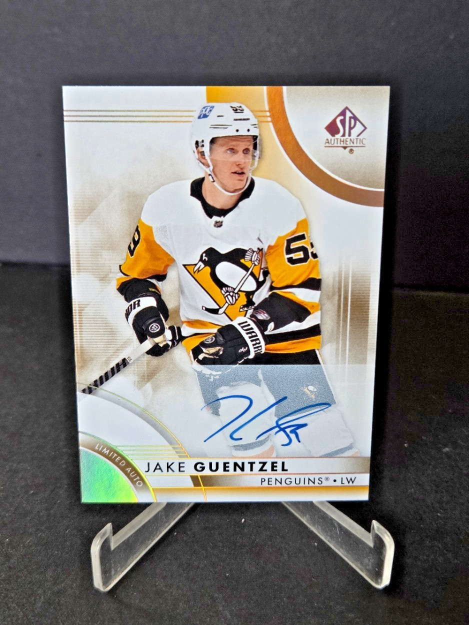 2023-24 SP Authentic Hockey Jake Guentzel Limited Auto #33 Pittsburgh Penguins