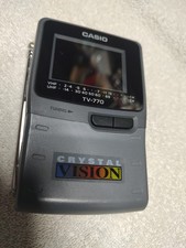 Casio TV-770 Crystal Vision Handheld Portable Analog UHF VHF TV w/ Box