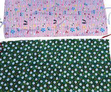 Golf Cart Fabric Seat Covers 2 Homemade 41x20 Balls Tees Flipflops Flowers FUN