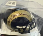 DICK VERMEIL Auto RAMS Signed Mini Football Helmet BECKETT BAS STICKER