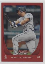 2011 Bowman Chrome Red Refractor 3/5 Franklin Gutierrez #110 8m6
