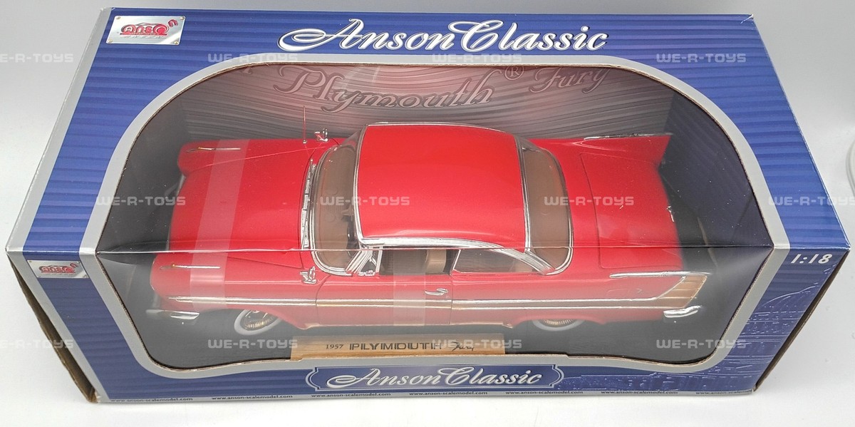 Anson Classic Collection Red 1957 Plymouth Fury Vehicle on Base 1