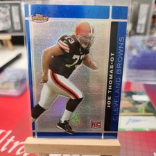 2007 Topps Finest Joe Thomas RC #144 Rookie Card blue refractor /299. rookie card picture
