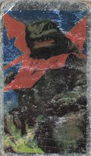 Monster Frog Kaiju Red Wings Rocket 537714 Menko Card Japanese Vintage
