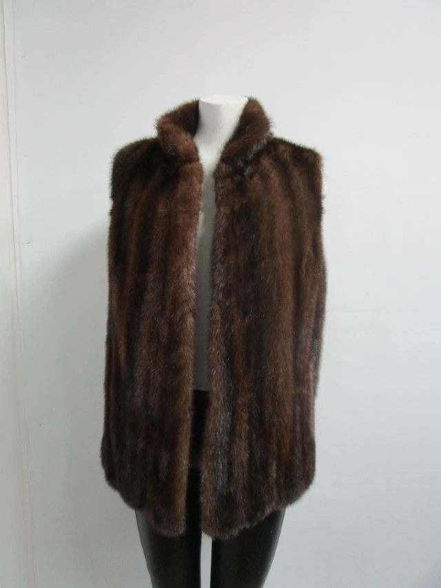 Женский размер 10 новый канадский темный ранчо норковый жилет - Изображение 3 из 4