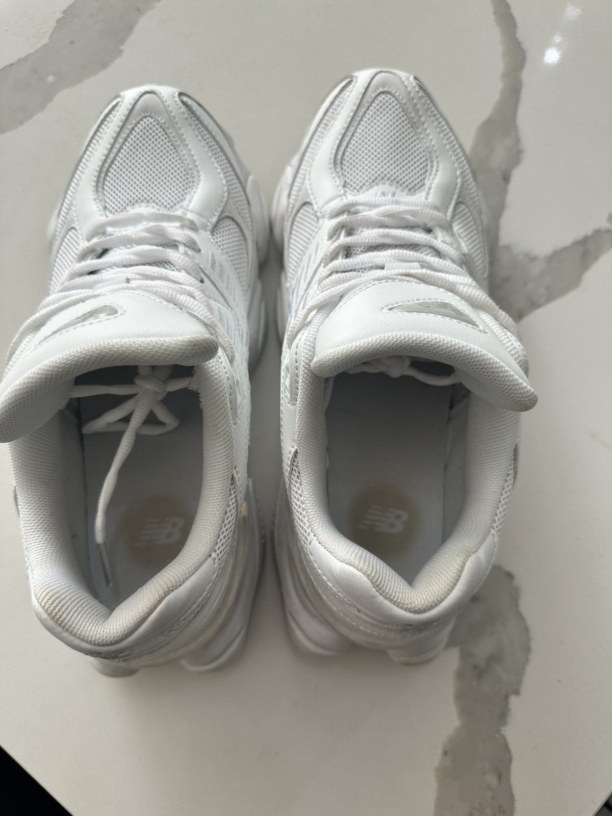 New Balance 9060 Triple White Size 7 UK - Gently Used Sneakers image 8