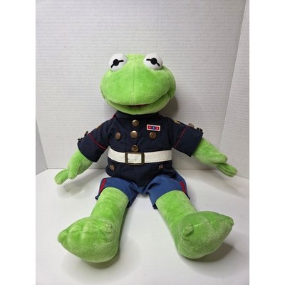 Build-A-Bear Kermit the Frog Hand Puppet Plush Disney Muppets Marine Uniform 16''