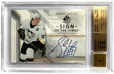 2006-07 SPA SOTT #SC Sidney Crosby On Card Autograph  BGS GEM MINT 9.5  AUTO 9