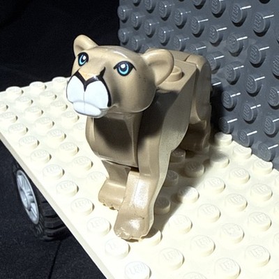 Lego Animals: Mountain Lion Dark Tan Lioness - City Zoo Large Cat