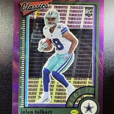 Panini Classics 2022 Timeless Tributes Purple Rookie /50 Jalen Tolbert #176