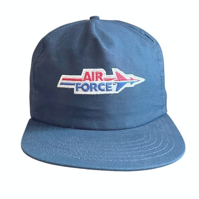 #ad Vintage Aim High Air Force Hat Cap Snapback Blue Made in USA $17.79