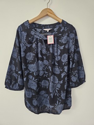 Julipa Blouse Womens UK12 Multi Floral Print 3/4 Sleeve