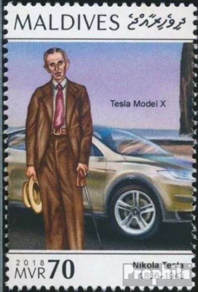 Briefmarken Malediven 2018 Mi 7987 (kompl. Ausgabe) postfrisch Nikola Tesla - Bild 1 von 1