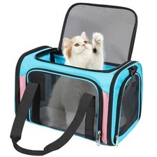 Cat Dog Carrier Up to 15 Lbs TSA Airline Approved Pet Carrier for Small Mediu...