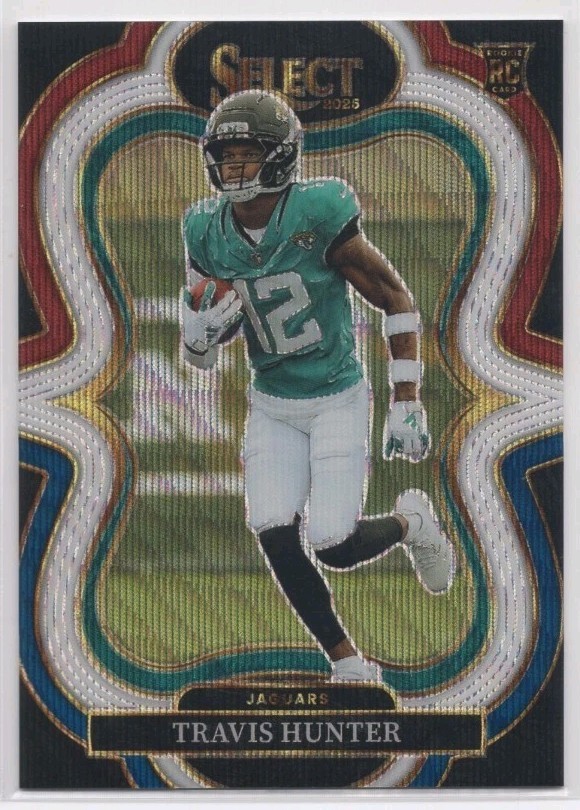 Travis Hunter 2025 Panini Select Rookie Suite Level #328 Tri-Color Prizm /199