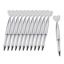 12Pcs Valentine's Heart Shaped Pens Cute Writing Pens for Party Supplies