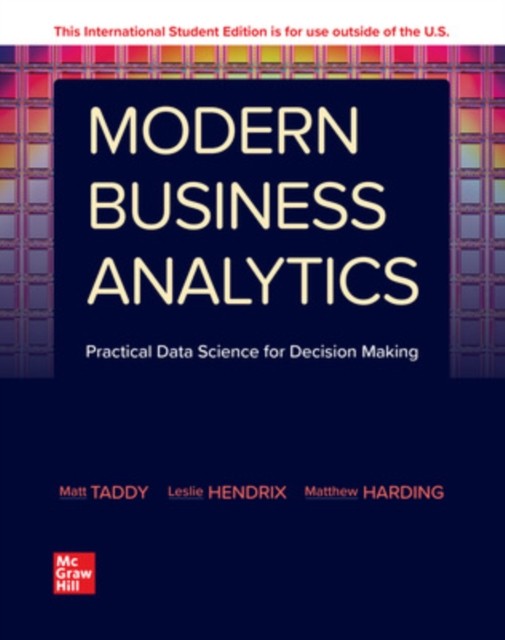 Modern Business Analytics ISE by Matt Taddy (Paperback Book)