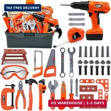 Kids Tool Set - 48 Piece Toddler Tool Set with Electronic Toy Drill Tool Box,Pr