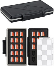 30 Slots Micro SD Card Case with Index Label, Water Resistant  Shockproof Micro